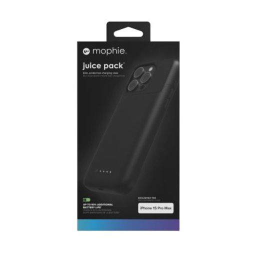 Mophie Juice Pack tok iPhone 15 Pro Max-hoz beépített 3000 mAh-s power bankkal - fekete Mophie Juice Pack tok iPhone 15 Pro Max-hoz beépített 3000 mAh-s power bankkal - fekete