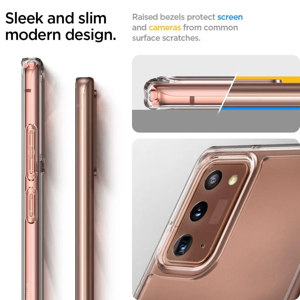 Spigen hybrid tok Samsung Note 20 crystal clear színben - 9
