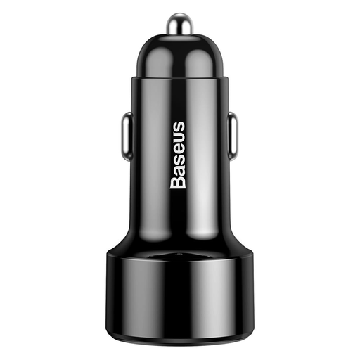 Baseus Magic Series Dual QC autós töltő kijelzővel 2x USB QC3.0 45W 6A fekete (CCMLC20A-01)