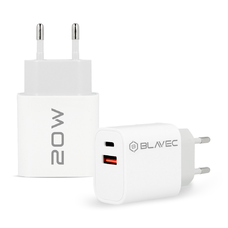 Blavec fali töltő BC2 - USB + Type C - QC 3.0 PD 20W (TCBC2-UCW20) fehér
