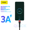 Foneng Kábel X82 - USB to Type C - 3A 1 méter fekete - 2. kép