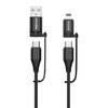 KAKU Kábel KSC-654 Tuojie 4 az 1-ben - USB + Type C to Type C + Lightning - 1,2 méter fekete - 0. kép