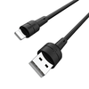 Borofone Kábel BX30 Szilikon - USB - Lightning - 2,4A 1 méter fekete - 1. kép