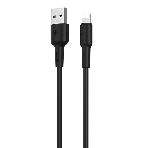 Borofone Kábel BX30 Szilikon - USB - Lightning - 2,4A 1 méter fekete