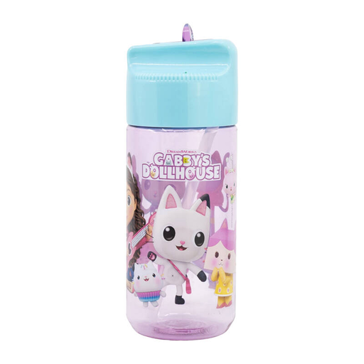 Szívószálas kulacs gyerekeknek STOR 21236 430 ml Gabi babaháza (rózsaszín és kék)