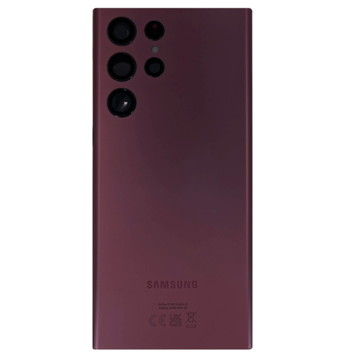 Samsung S908B Galaxy S22 Ultra Akkufedél Burgundy (Szervízkészlet)
