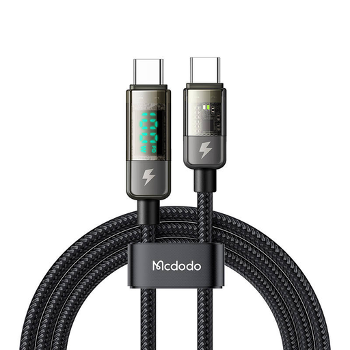 Mcdodo CA-3610 USB-C - USB-C kábel, automatikus kikapcsolás, PD 100W, 1.2m (fekete)