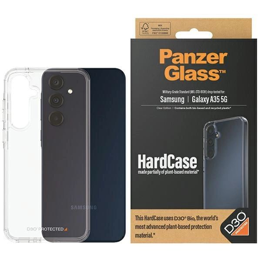 PanzerGlass HardCase D3O® Bio katonai minősítéssel rendelkező tok Samsung Galaxy A35 5G - átlátszó PanzerGlass HardCase D3O® Bio katonai minősítéssel rendelkező tok Samsung Galaxy A35 5G - átlátszó