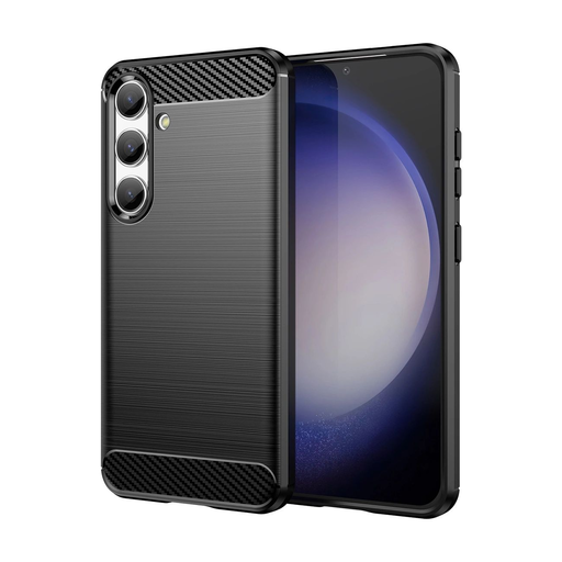 Carbon tok Samsung Galaxy S24 Flexible Silicone Carbon tok - Fekete Carbon tok Samsung Galaxy S24 Flexible Silicone Carbon tok - Fekete