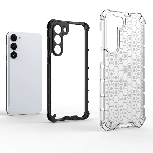 Honeycomb tok Samsung Galaxy S23+ páncélozott hibrid átlátszó tok Honeycomb tok Samsung Galaxy S23+ páncélozott hibrid átlátszó tok