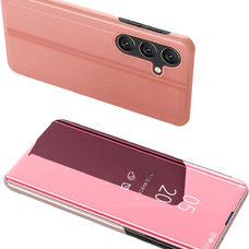 Clear View Case fliptok Samsung Galaxy A24 4G tok, rózsaszín