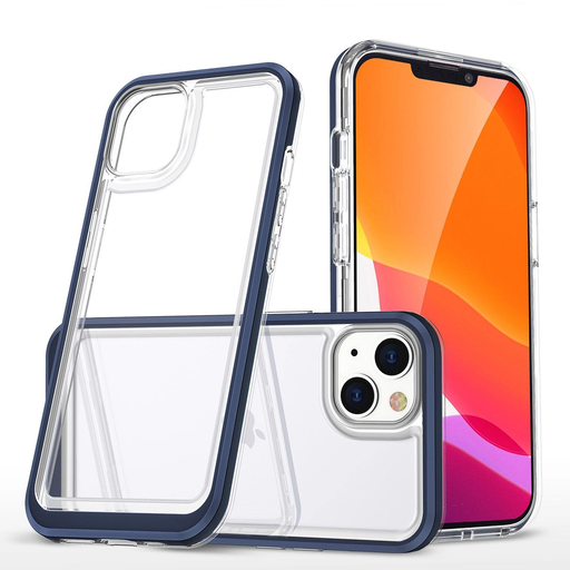 Clear 3in1 tok iPhone 14 Plus szilikon tok kerettel, kék Clear 3in1 tok iPhone 14 Plus szilikon tok kerettel, kék