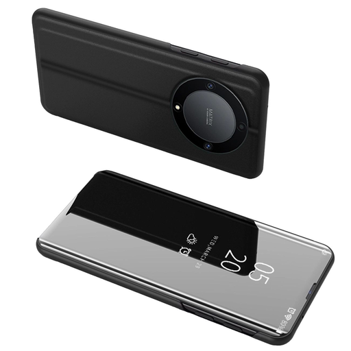 Átlátszó Nézet Fliptok Honor Magic5 Lite / X40 / X9a fekete tok Átlátszó Nézet Fliptok Honor Magic5 Lite / X40 / X9a fekete tok
