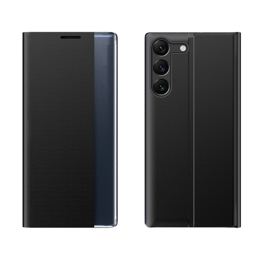 Új Sleep View tok Samsung S24-hez, hajtókával - fekete tok Új Sleep View tok Samsung S24-hez, hajtókával - fekete tok