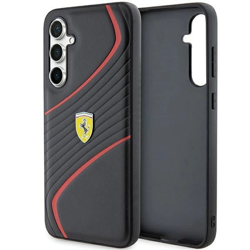 Ferrari Twist Metal Logo tok Samsung Galaxy S23 FE - fekete Ferrari Twist Metal Logo tok Samsung Galaxy S23 FE - fekete