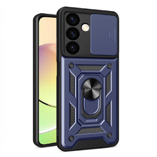 Hybrid Armor Camshield tok Xiaomi POCO C65 / Redmi 13C-hoz kameravédős páncéltok - kék