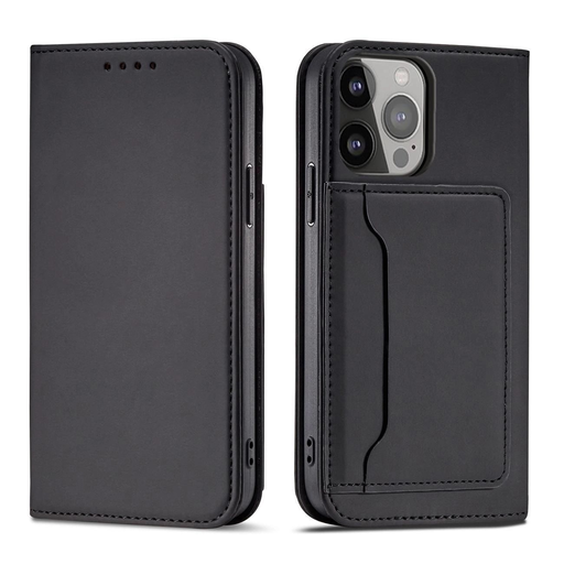 Mágneses Kártyatartó Tok Samsung Galaxy S23 Ultra fliptok pénztárca állvány fekete tok Mágneses Kártyatartó Tok Samsung Galaxy S23 Ultra fliptok pénztárca állvány fekete tok