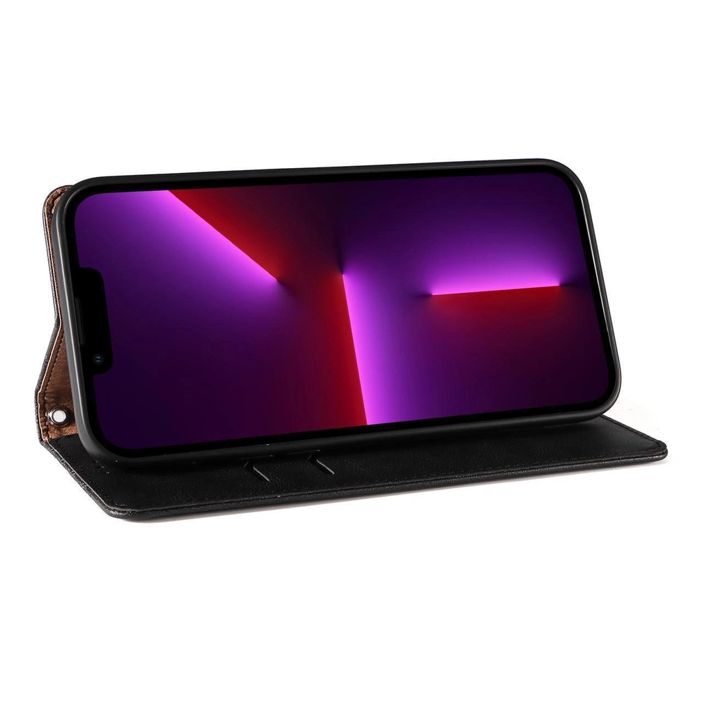 Magnet Strap Samsung Galaxy S23 Ultra fliptok pénztárca mini pánt állvány Fekete tok - 13