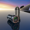Borofone autós töltő BZ32A Fresh - USB + Type C - QC 3.0 PD 30W Type C to Type C kábellel szürke - 2. kép