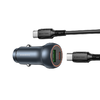 Borofone autós töltő BZ32B Fresh - USB + Type C - QC 3.0 PD 48W Type C to Type C kábellel szürke - 0. kép