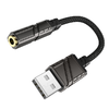 Borofone Adapter BV23 Dignity - USB - jack 3,5mm átalakító - fekete - 0. kép