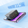 Borofone fali töltő BN22 Lena GaN - 2xType C + USB - QC 3.0 PD 65W szürke - 4. kép