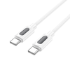 Borofone Kábel BX114 Structure - Type C to Type C - PD 60W 3A 1 méter fehér - 0. kép