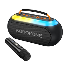 Borofone Hordozható Bluetooth Hangszóró BP23 Spring mikrofonnal fekete