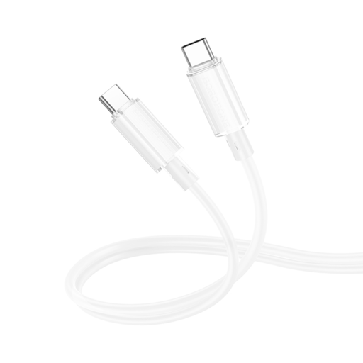 Borofone Cable BX112 Lemon - Type C to Type C - PD 60W 1 méter fehér