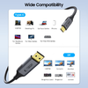 Tech-protect Ultraboost Kábel Type-c - Displayport 1.4 8k 60hz 180cm Fekete - 0. kép