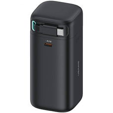 Powerbank 18000mAh PD45W visszahúzható USB-C gyorstöltés kábellel USAMS XMF Sorozat 20KCD21601 fekete tok