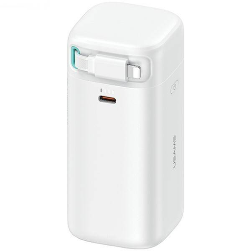 Powerbank 18000mAh PD45W Lightning Gyors Töltés Visszahúzható Kábel USAMS XMF Series 20KCD21702 (US-CD217) fehér