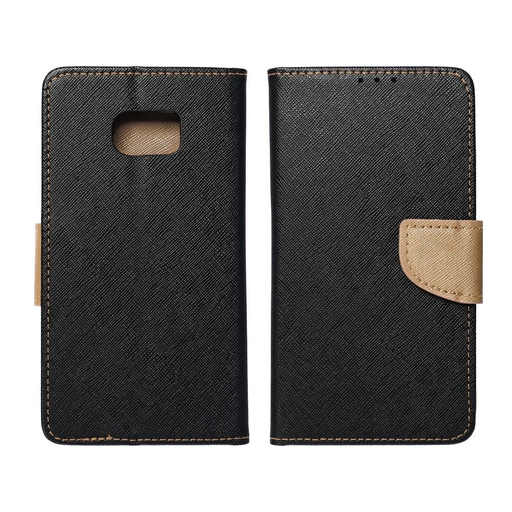 FANCY Book tok Samsung Galaxy A21S fekete/arany tok FANCY Book tok Samsung Galaxy A21S fekete/arany tok