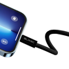 Blavec Kábel Candy fonott - Type C - Lightning - PD 20W 2,4A 3 méter (CCA-CL24B30) fekete - 2. kép