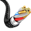 Blavec Kábel Candy fonott - Type C - Lightning - PD 20W 2,4A 3 méter (CCA-CL24B30) fekete - 3. kép