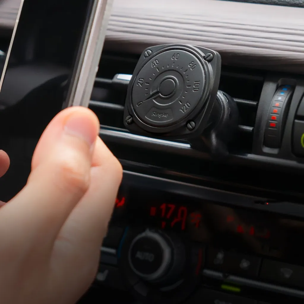 Ringke Power Clip Univerzális mágneses autós telefontartó fekete (ACCM0003-RPKG) - 14