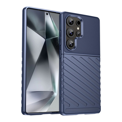 Thunder Case silikónové pancierové puzdro pre Samsung Galaxy S25 Ultra - modré