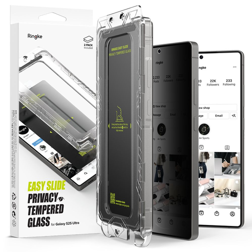 Ringke Easy Slide 2-pack Galaxy S25 Ultra Privát üvegfólia Ringke Easy Slide 2-pack Galaxy S25 Ultra Privát üvegfólia