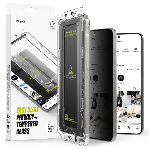 Ringke Easy Slide 2-pack Privacy üvegfólia Samsung Galaxy S25 Plus Ringke Easy Slide 2-pack Privacy üvegfólia Samsung Galaxy S25 Plus