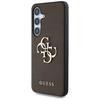 Guess Grained Big 4G Logo Small Classic Logo Samsung Galaxy S25 barna tok - 0. kép