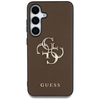 Guess Grained Big 4G Logo Small Classic Logo Samsung Galaxy S25 barna tok - 1. kép