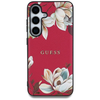 Guess Grained Printed Flower minta MagSafe tok Samsung Galaxy S25 fukszia - 1. kép