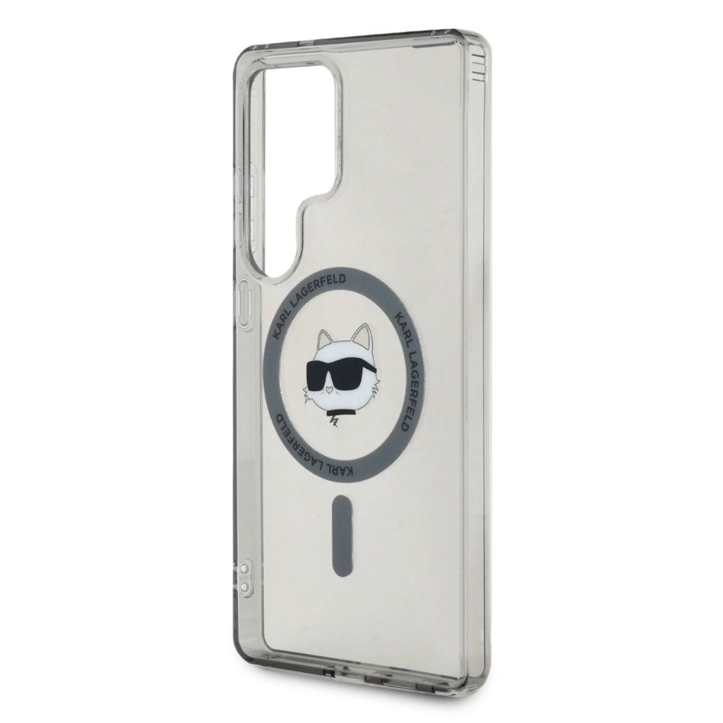 Etui Karl Lagerfeld Button Choupette Head Printed Logo MagSafe Samsung Galaxy S25 Ultra fekete tok - 6
