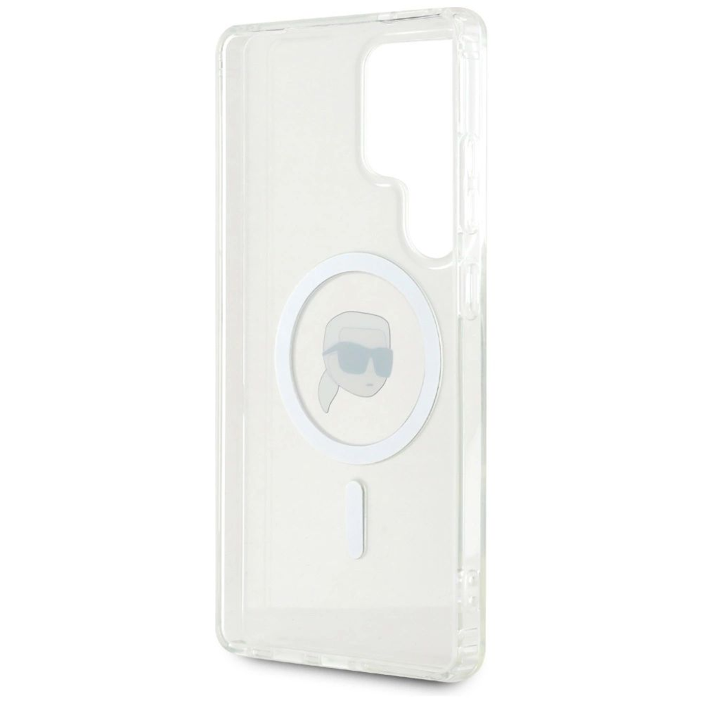 Karl Lagerfeld Button Karl Head Printed Logo Mágneses Samsung Galaxy S25 Ultra fehér tok - 7