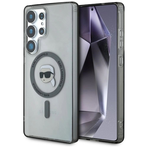 Karl Lagerfeld Button Karl Head Printed Logo MagSafe Samsung Galaxy S25 Ultra tok Karl Lagerfeld Button Karl Head Printed Logo MagSafe Samsung Galaxy S25 Ultra tok