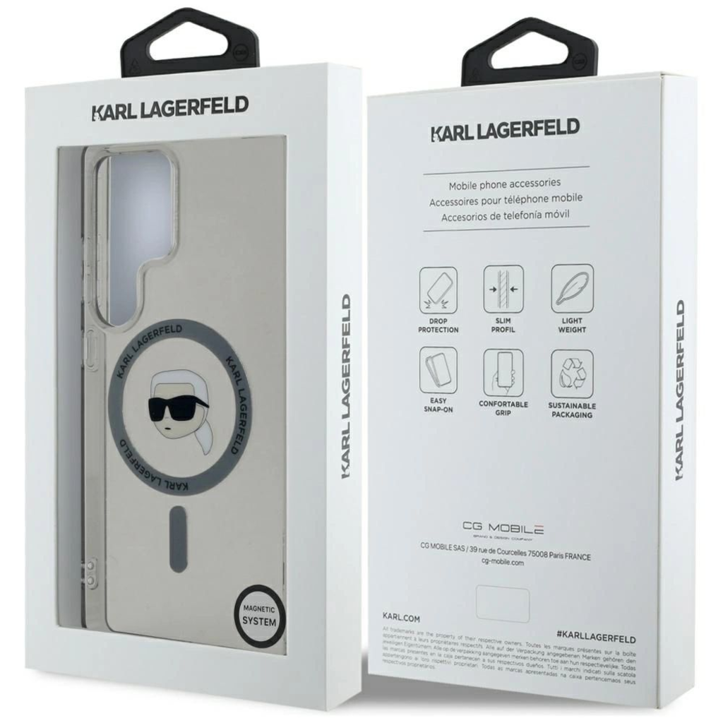 Karl Lagerfeld Button Karl Head Printed Logo MagSafe Samsung Galaxy S25 Ultra tok - 8