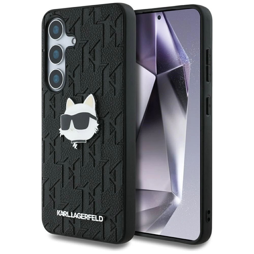 Etui Karl Lagerfeld Leather Monogram Pin Logo Choupette Head Samsung Galaxy S25 Plus tok Etui Karl Lagerfeld Leather Monogram Pin Logo Choupette Head Samsung Galaxy S25 Plus tok