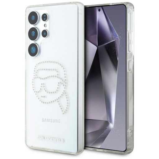 Karl Lagerfeld Rhinestones Karl Head Logo Samsung Galaxy S25 Ultra átlátszó tok Karl Lagerfeld Rhinestones Karl Head Logo Samsung Galaxy S25 Ultra átlátszó tok