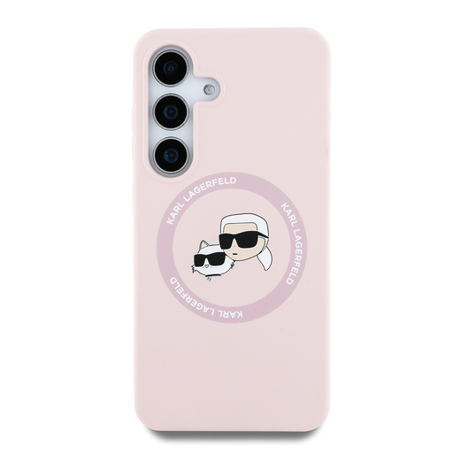 KARL LAGERFELD tok SAMSUNG S25 Plus KLHMS25MSKCHTCP (Mágneses Szilikon Kettős Fej) rózsaszín tok KARL LAGERFELD tok SAMSUNG S25 Plus KLHMS25MSKCHTCP (Mágneses Szilikon Kettős Fej) rózsaszín tok