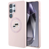 KARL LAGERFELD tok SAMSUNG Galaxy S25 Ultra KLHMS25LSKCHTCP (Mágneses szilikon kétfejű) rózsaszín tok thumbnail
